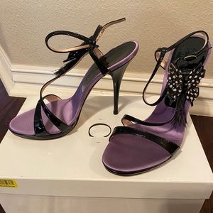 Casadei Pellame Anilux Nero Shoes NWT in Box